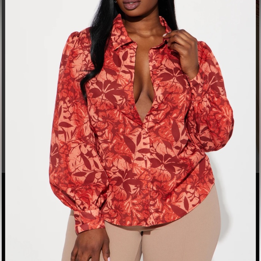 Tropical button down Shirt